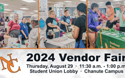 Neosho County Community College 2024 Vendor Fair on the Chanute Campus! Join us in welcoming our students back to campus