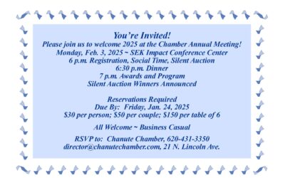 Chanute Area Chamber of Commerce & Office of Tourism Annual Meeting Dinner and Awards Banquet