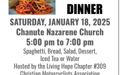 Community Spaghetti Dinner- Hosted by the Living Hope Chapiter #309 Christian Motorcyclists Association